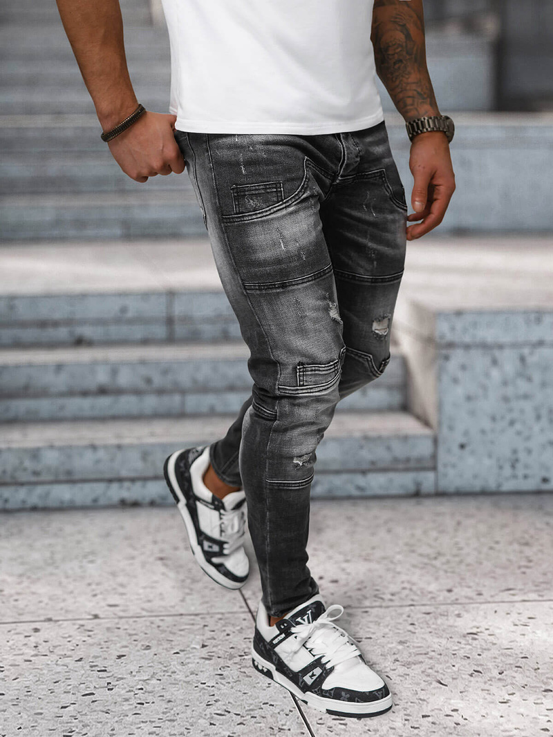 Vaquero de hombre negras OZONEE NB/MP0155N