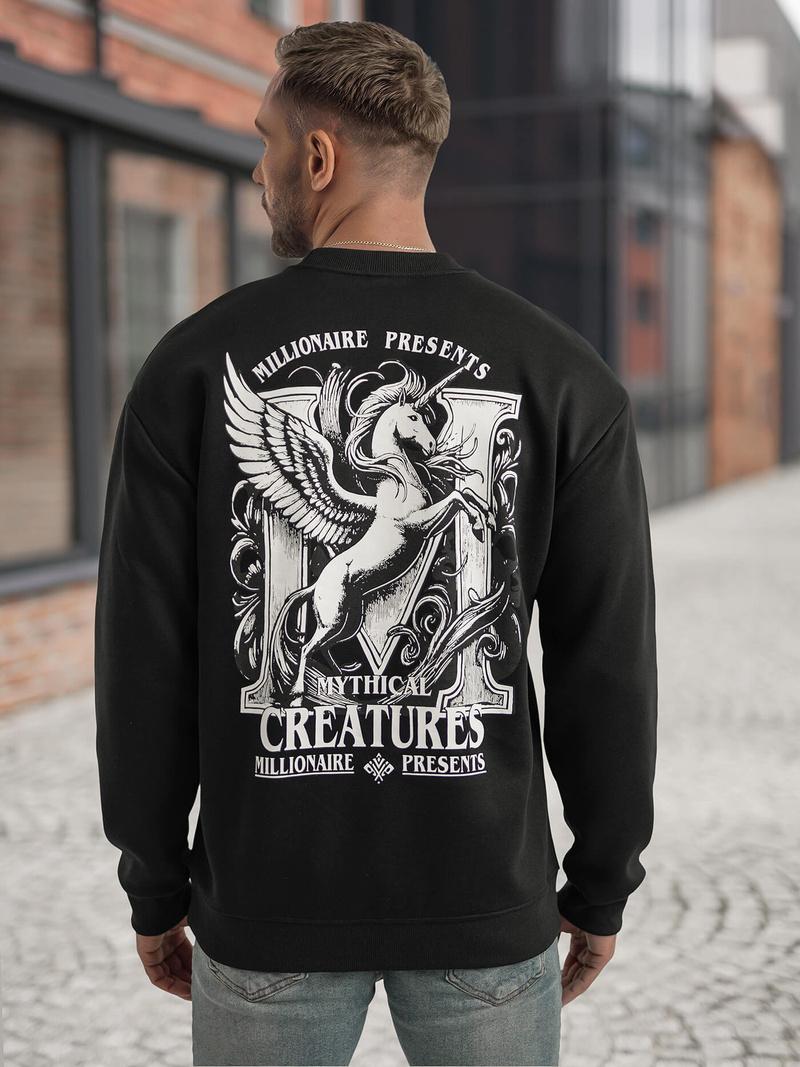 Sudadera de hombre negra OZONEE JS/65B3919/3