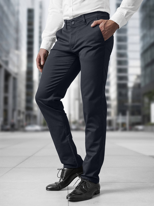 Pantalón chino de hombre azul marino OZONEE V/5100