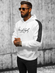 Sudadera de hombre blanco OZONEE JS/3B572