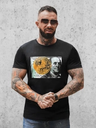 Camiseta de hombre de negro OZONEE O/BL2260Z