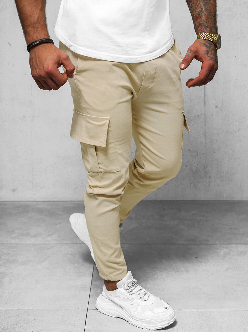 Pantalón chino de hombre beige OZONEE O/1404SP