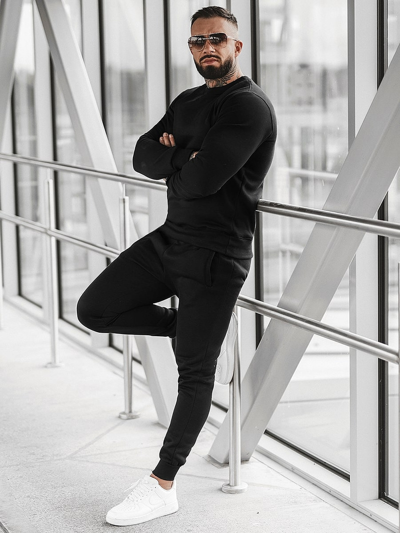 Chándal de hombre negro OZONEE JS/XW2001