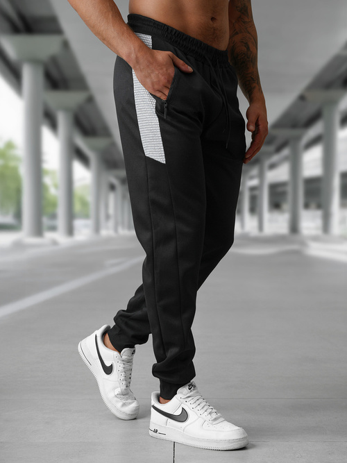Pantalón de chándal de hombre negras OZONEE JS/15K1850/3