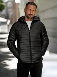 Chaqueta de hombre negra OZONEE JS/16M9328/392B
