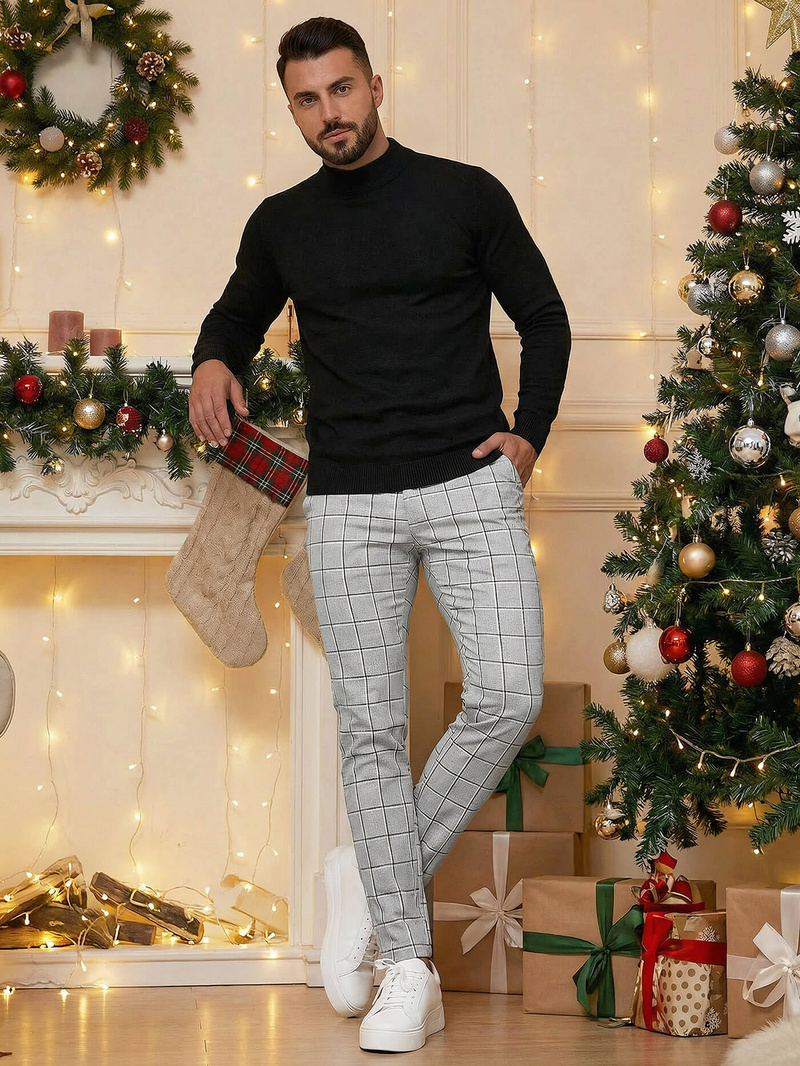 Pantalón chino de hombre gris OZONEE DJ/5522Z