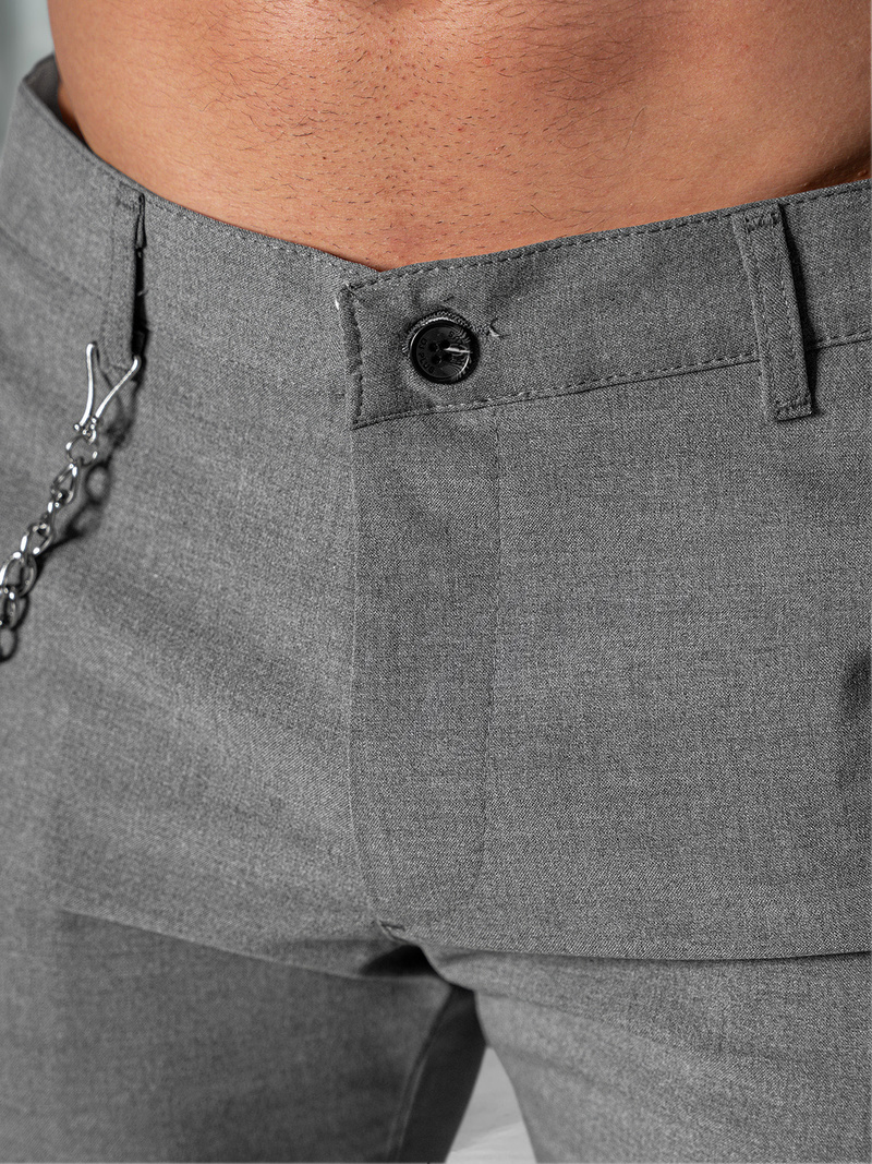 Pantalón chino de hombre gris oscuro OZONEE DJ/3300Z