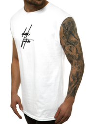 Camiseta sin mangas de hombre blanca OZONEE MACH/M1176