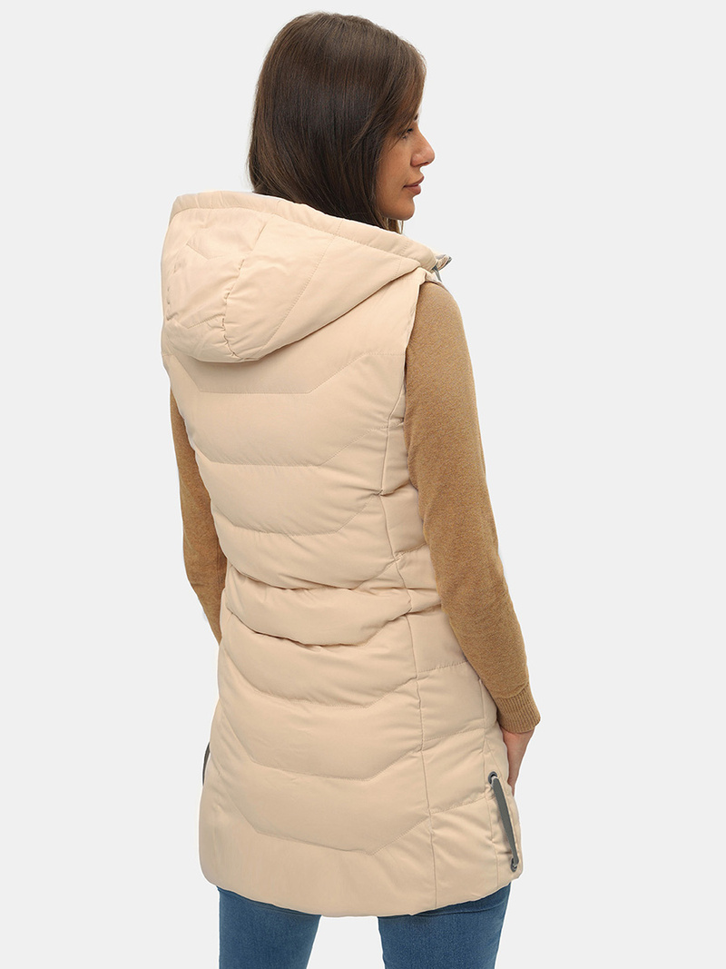 Chaleco de mujer beige OZONEE N/7042