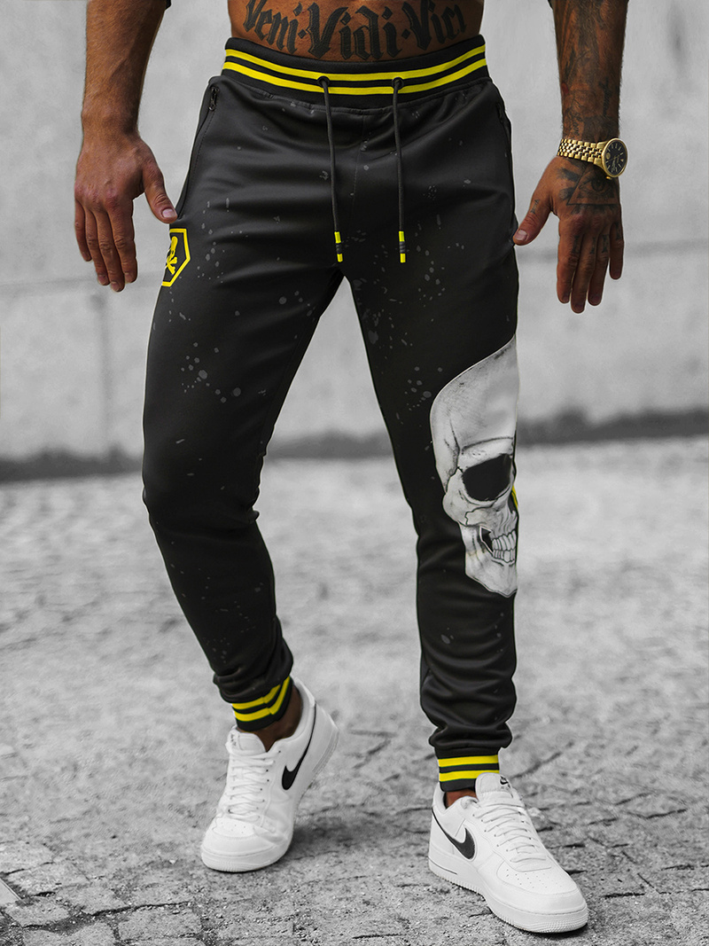 Pantalón de chándal de hombre negras OZONEE JS/K10228Z