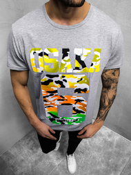 Camiseta de hombre gris OZONEE JS/KS1958Z