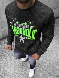 Sudadera de hombre negra OZONEE JS/Y10089