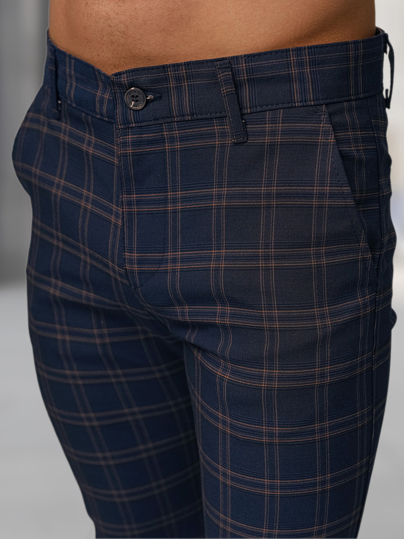 Pantalón chino de hombre azul marino OZONEE DJ/5632Z