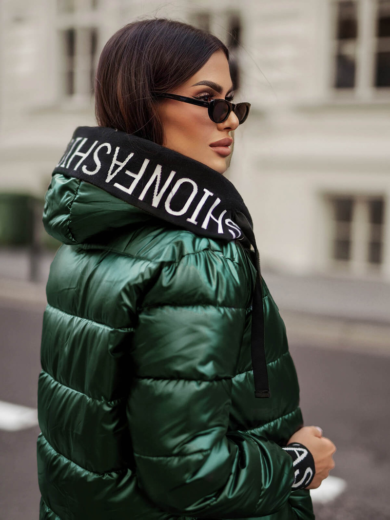 Chaqueta de mujer verde OZONEE JS/5M3188/238Z