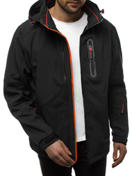 Chaqueta de hombre negro-naranja OZONEE GE/12263Z