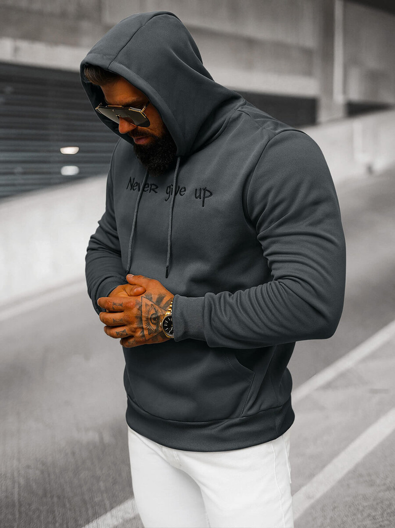 Sudadera de hombre grafito OZONEE JS/27B6512/5