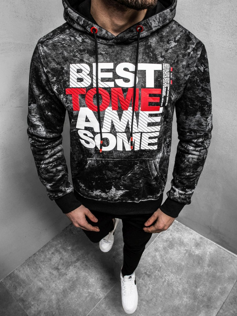 OZONEE JS/DD269Z Sudadera de hombre grafito