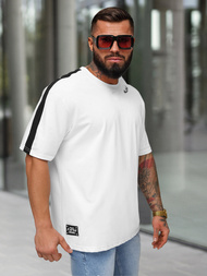 Camiseta de hombre blanco OZONEE O/QQ1195