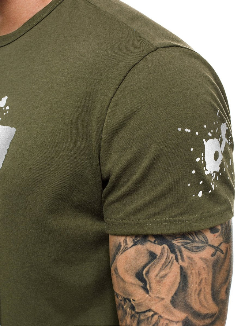 Camiseta de hombre verde OZONEE JS/SS100730Z