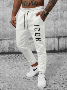 Pantalón de chándal de hombre blancos OZONEE O/D9125