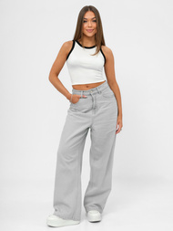 Camiseta sin mangas para mujer blanco OZONEE JS/96T672/1