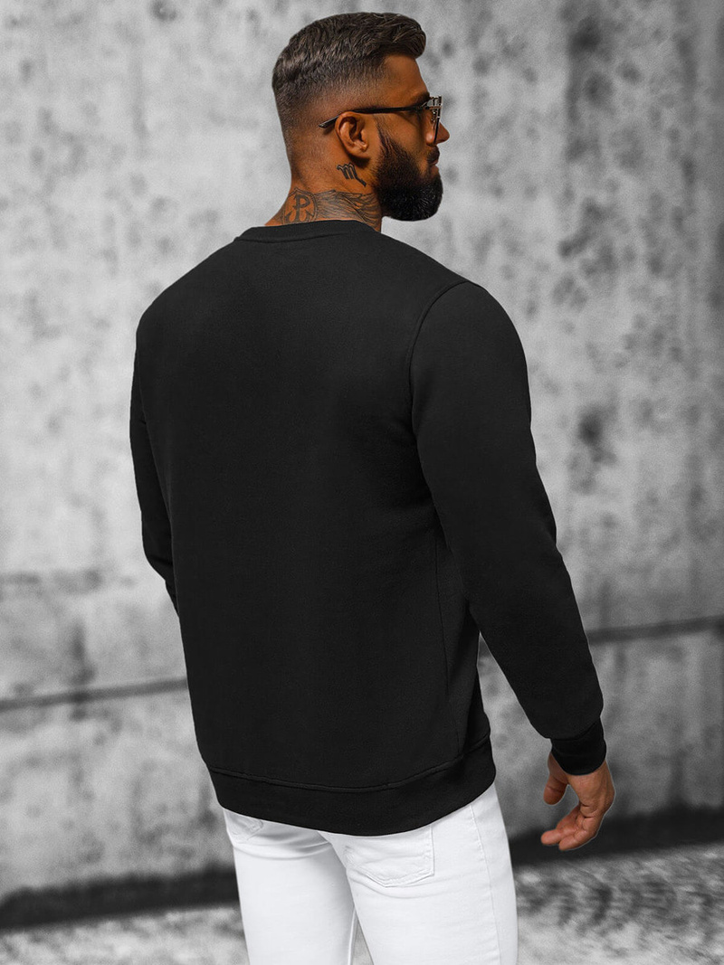 Sudadera de hombre negra OZONEE NB/MF2010