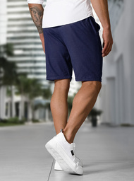 Pantalones cortos chinos de hombre azul marino OZONEE TMK/DC809/3Z