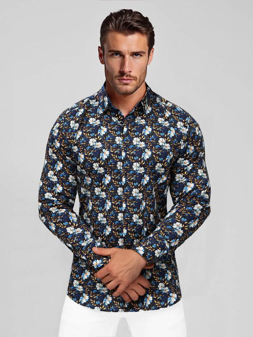 Camisa de hombre granate OZONEE O/V153