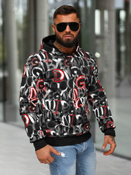 Sudadera de hombre negra OZONEE JS/8B1237/3