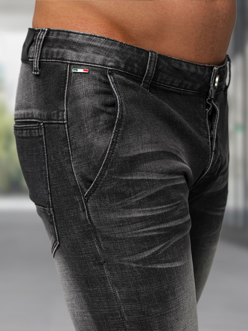 Vaqueros de hombre negras OZONEE NB/MP0091N