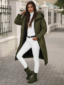 Chaqueta de mujer verde-oscura OZONEE JS/5M3171/136Z