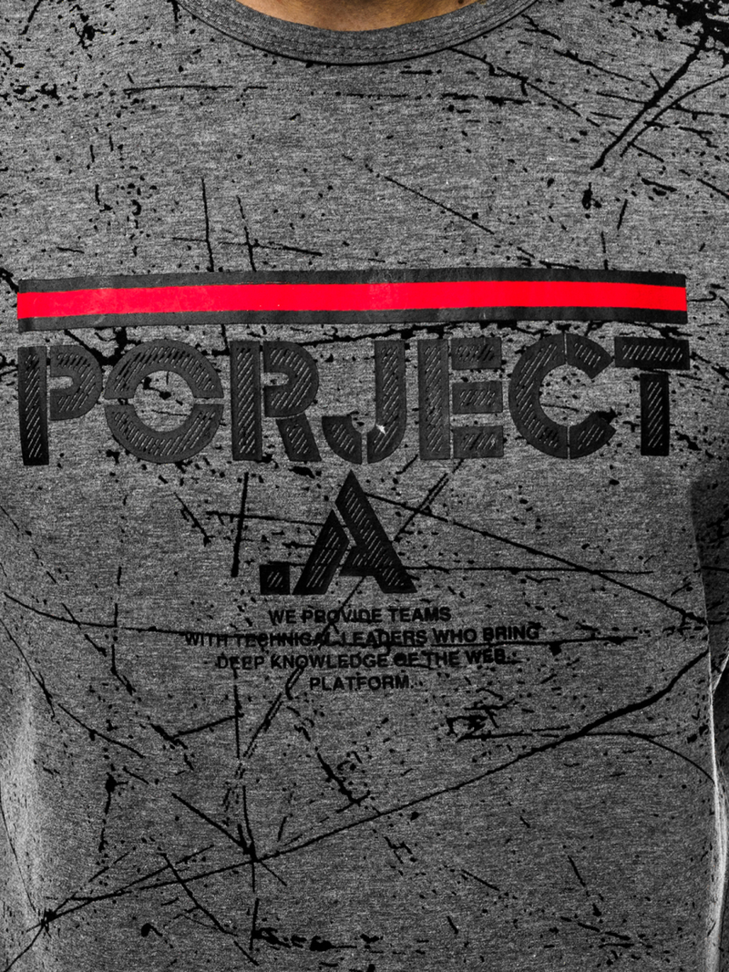 Camiseta de hombre grafita OZONEE JS/SS10917Z