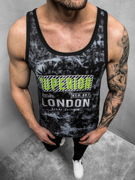 Camiseta sin mangas de hombre negra OZONEE JS/SS11037Z