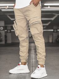 Pantalón jogger de hombre beige OZONEE C/2046