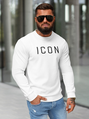 Sudadera de hombre blanca OZONEE O/D7394Z