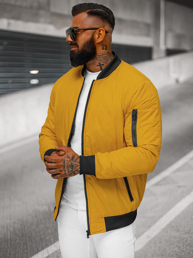 Chaqueta de hombre camel OZONEE JS/AK95Z