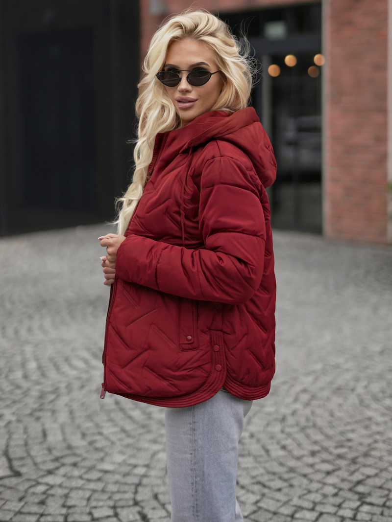 Chaqueta de mujer borgoña OZONEE JS/16M9300/06Z