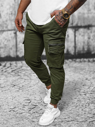 Pantalón chino jogger de hombre verde OZONEE NB/MP0201MV