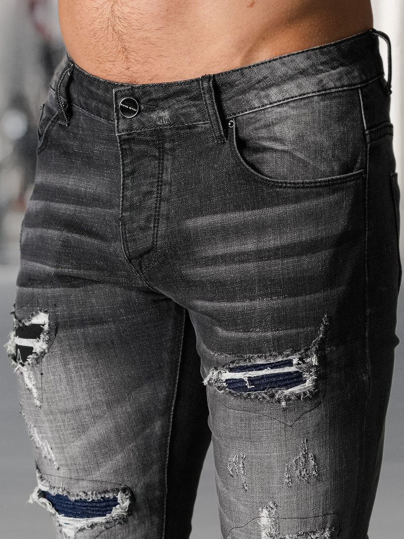 Vaqueros de hombre negras OZONEE NB/MP0075NZ