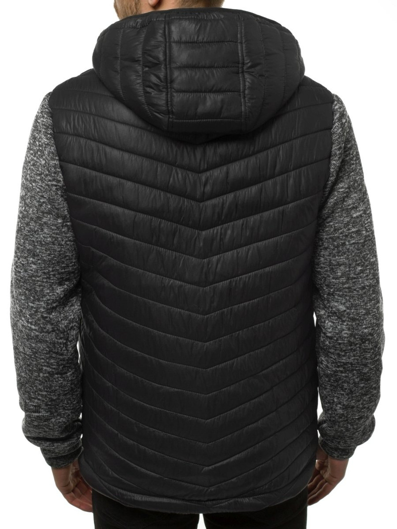 Chaqueta de hombre negra OZONEE JS/KS2001K