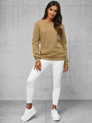 Sudadera de mujer beige OZONEE JS/W01/6Z