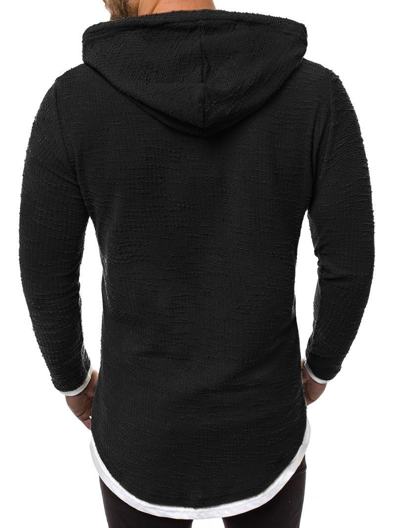 Sudadera de hombre negra OZONEE O/1252