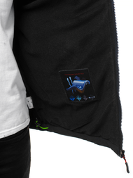Chaqueta de hombre negra-verde OZONEE GE/12262