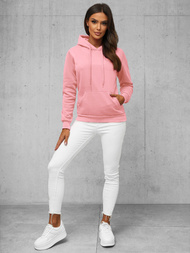 Sudadera de mujer rosa en polvo OZONEE JS/W02Z