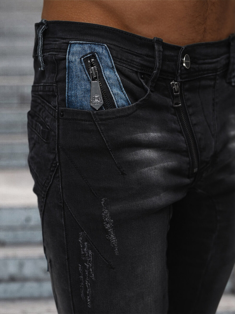 Vaqueros de hombre negras OZONEE NB/MP0025NZ