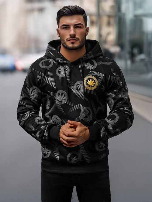 Sudadera de hombre negra OZONEE O/B271Z