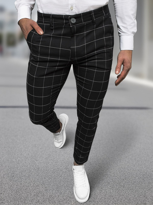 Pantalón chino de hombre negro OZONEE DJ/5505