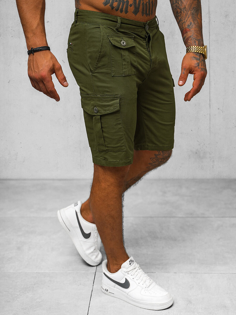 Pantalones cortos chinos de hombre verde OZONEE NB/MP0188MV