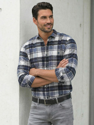 Camisa de hombre azul marino OZONEE V/V175Z