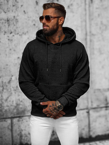Sudadera de hombre negra OZONEE JS/3B566